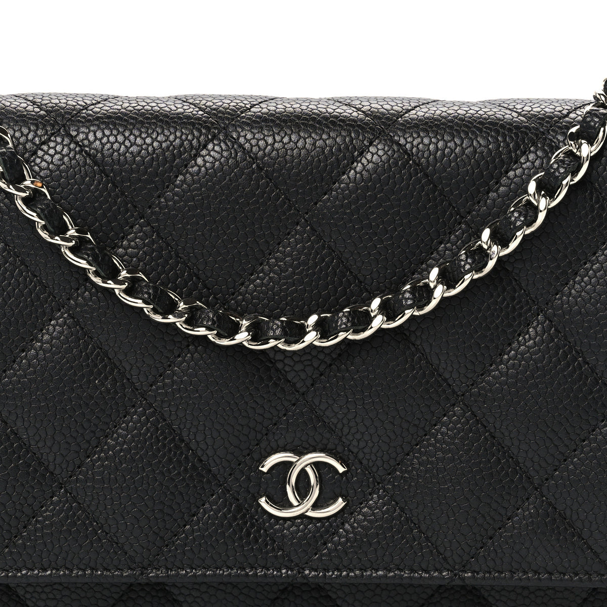 Chanel Caviar Quilted Wallet on Chain WOC Black 9 of 12