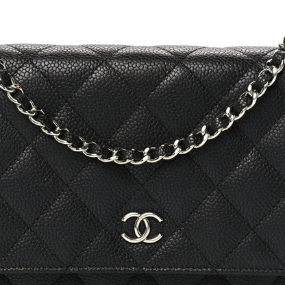 Chanel Caviar Quilted Wallet on Chain WOC Black 9 of 12