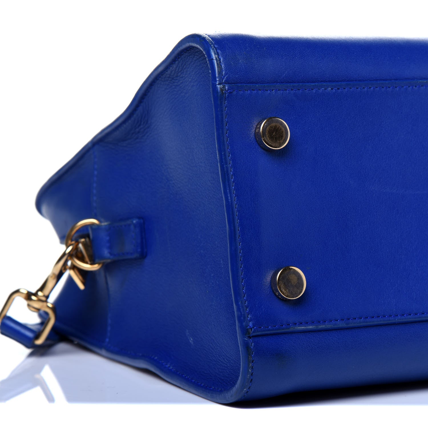 Saint Laurent Smooth Calfskin Small Monogram Cabas Blue Majorelle 7 of 30