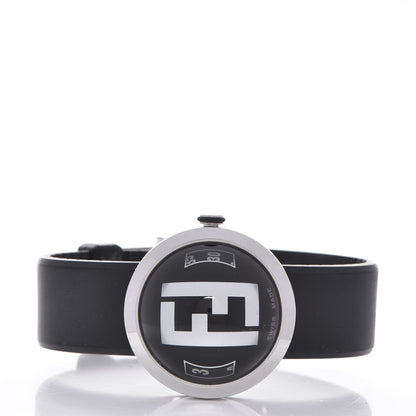 Fendi Stainless Steel Rubber 36mm Bussola Bubble Quartz Watch Black 3 of 10
