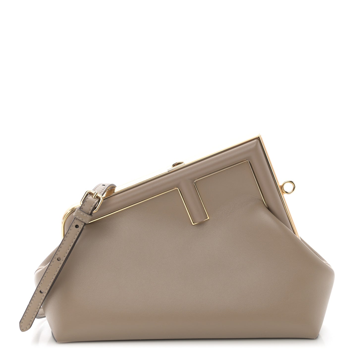 Shiny Nappa Small Fendi First Dove Gray
