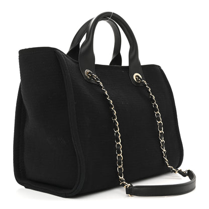 Chanel Mixed Fibers Small Deauville Tote Black 4 of 11