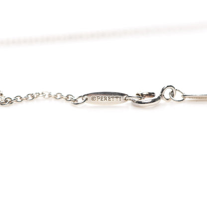 Tiffany Sterling Silver Diamond 22mm Elsa Peretti Open Heart Pendant Necklace 8 of 8