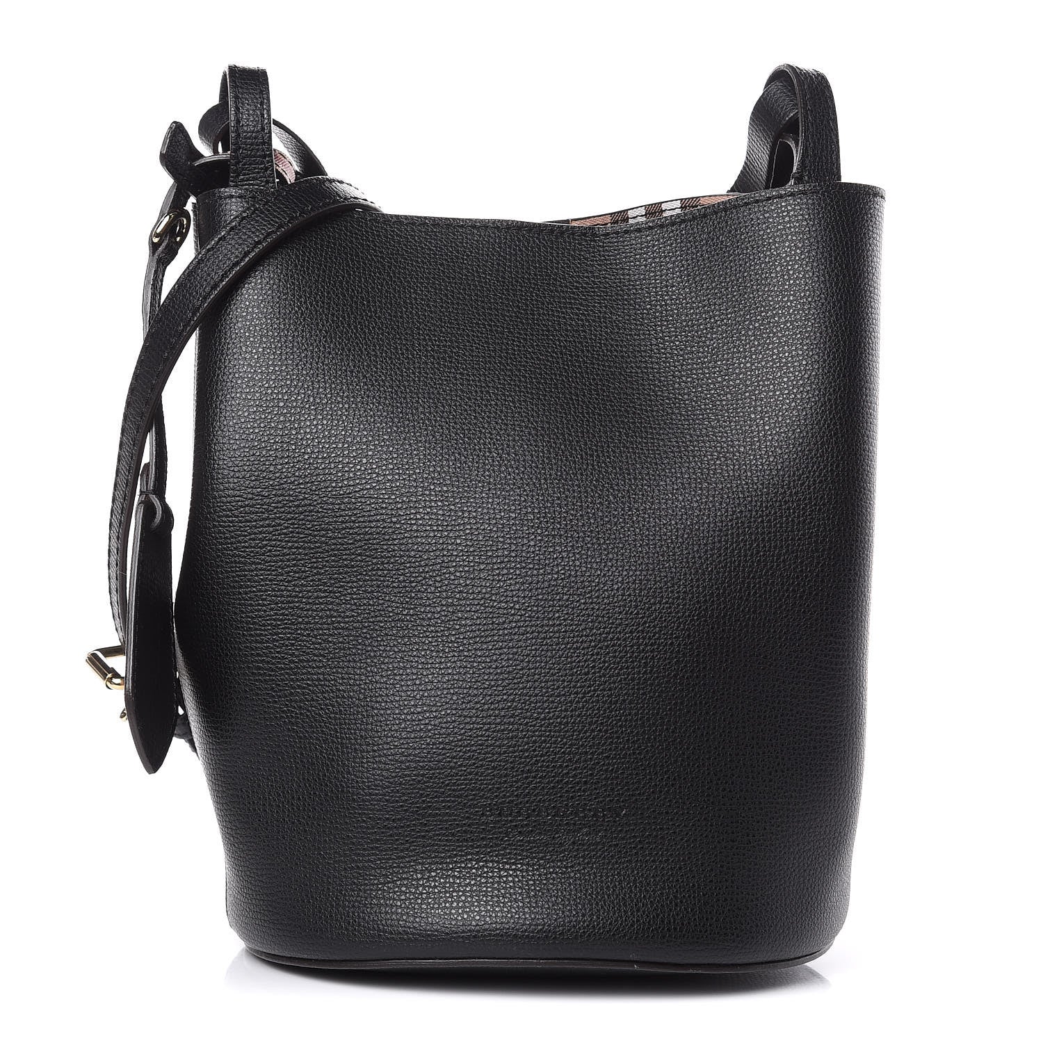Burberry London Grainy Calfskin Small Lorne Bucket Crossbody Black 1 of 9