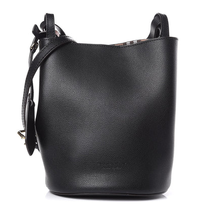Burberry London Grainy Calfskin Small Lorne Bucket Crossbody Black 1 of 9