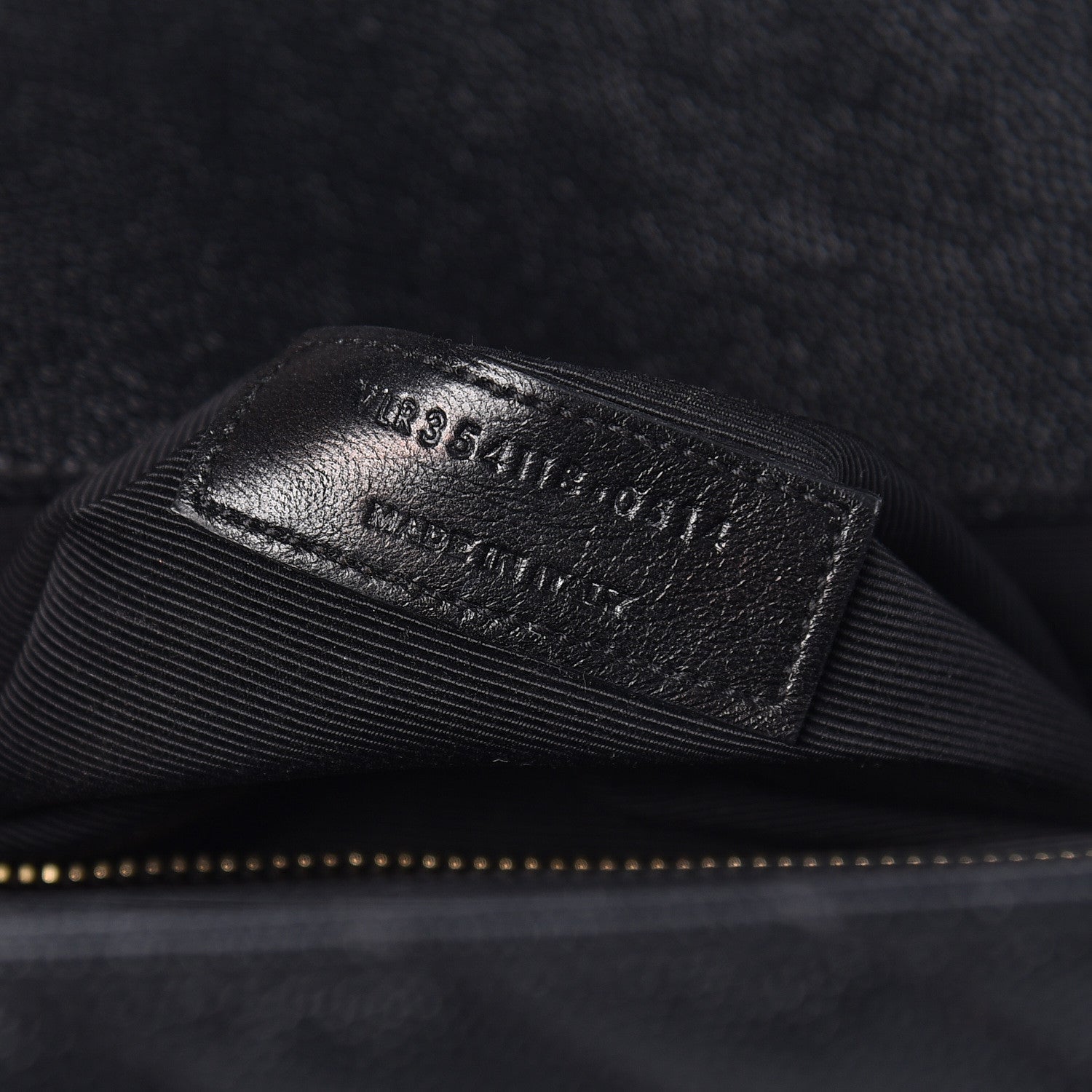 Saint Laurent Grain De Poudre Matelasse Chevron Large Monogram Satchel Black 7 of 11