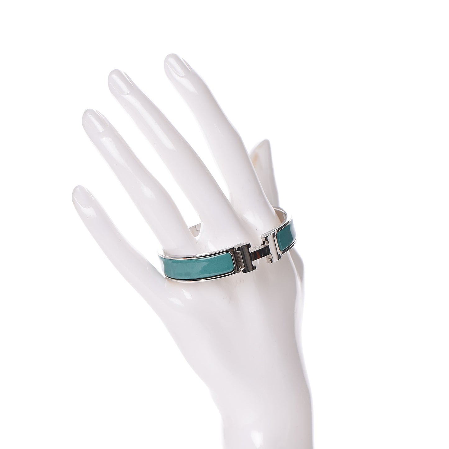 Enamel Narrow Clic Clac H Bracelet PM Emeraude
