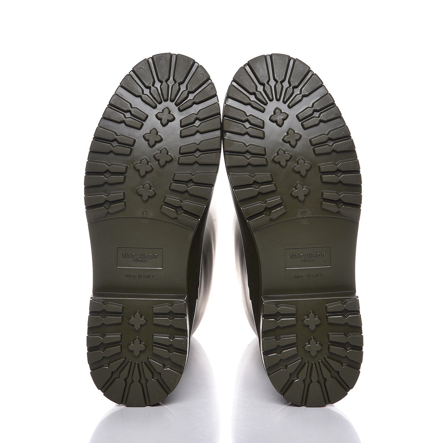 Saint Laurent Rubber Festival 25 High Rain Boots 38 Khaki 5 of 10