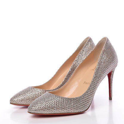 Christian Louboutin Glitter Diams Eloise 85 Pumps 37 Colombe 3 of 8