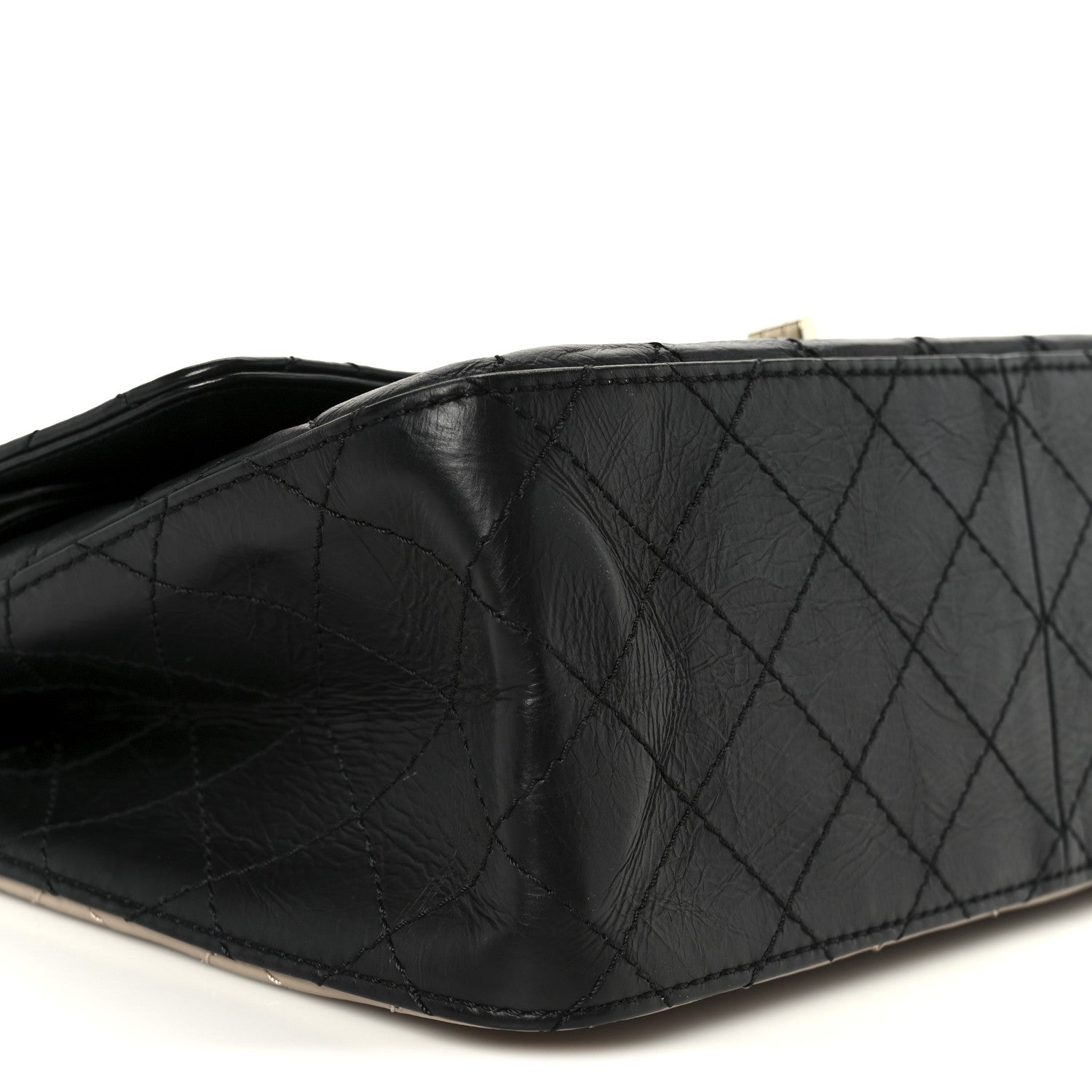 Chanel Aged Calfskin Quilted 2.55 Reissue 226 Flap Beige Black 9 of 10