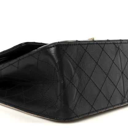 Chanel Aged Calfskin Quilted 2.55 Reissue 226 Flap Beige Black 9 of 10