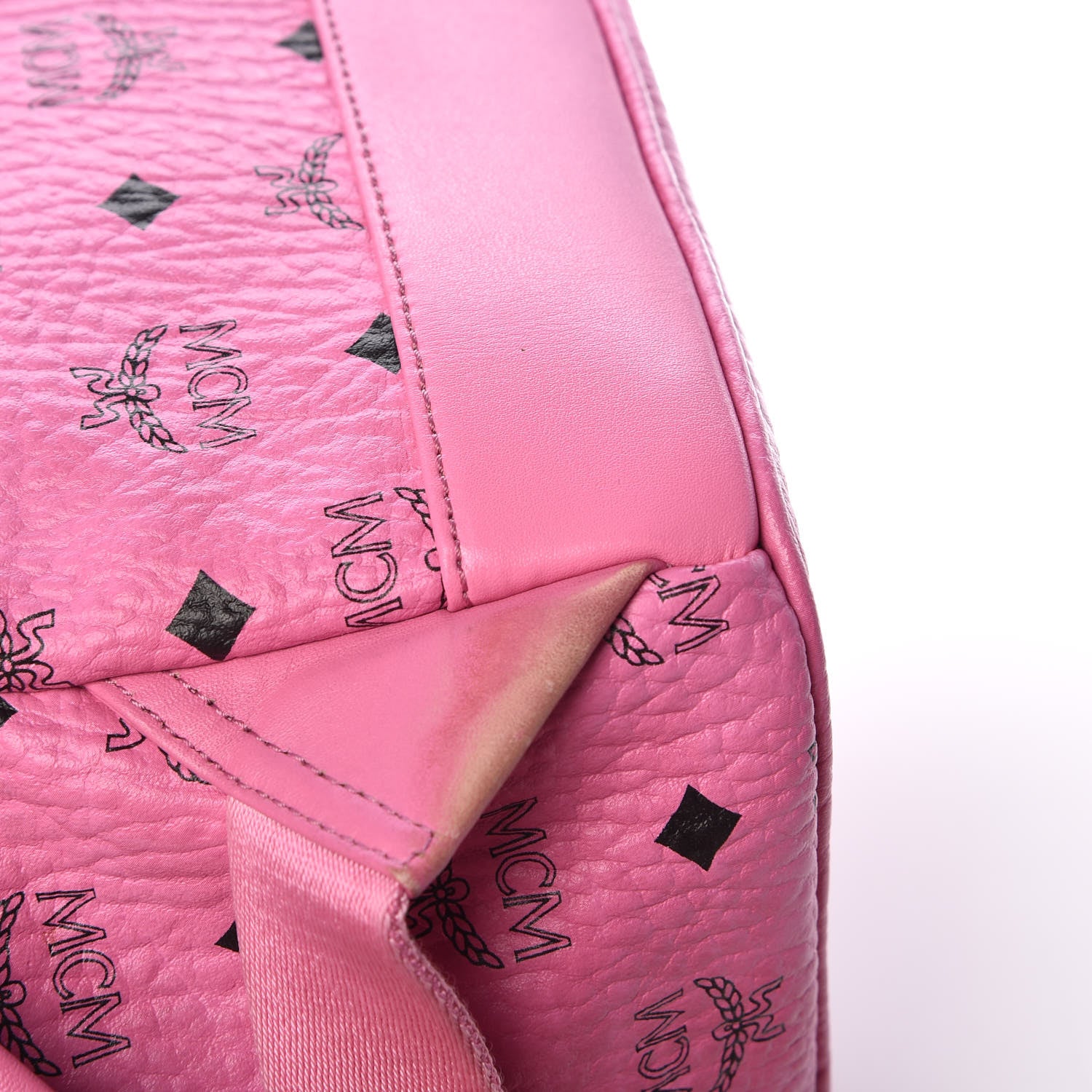 MCM Visetos Medium Side Studs Stark Backpack Pink 8 of 10
