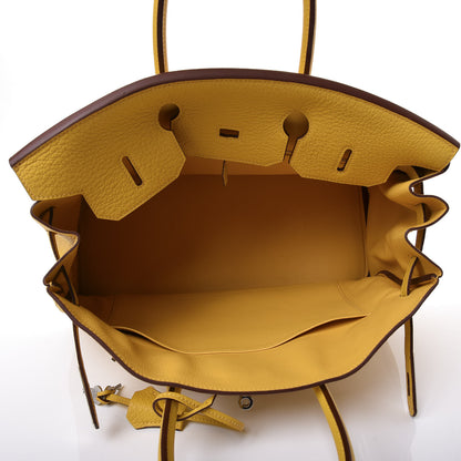 Hermes Taurillon Clemence Birkin 35 Soleil 6 of 32