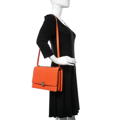 Celine Baby Grained Calfskin Medium Case Flap Orange 2 of 9