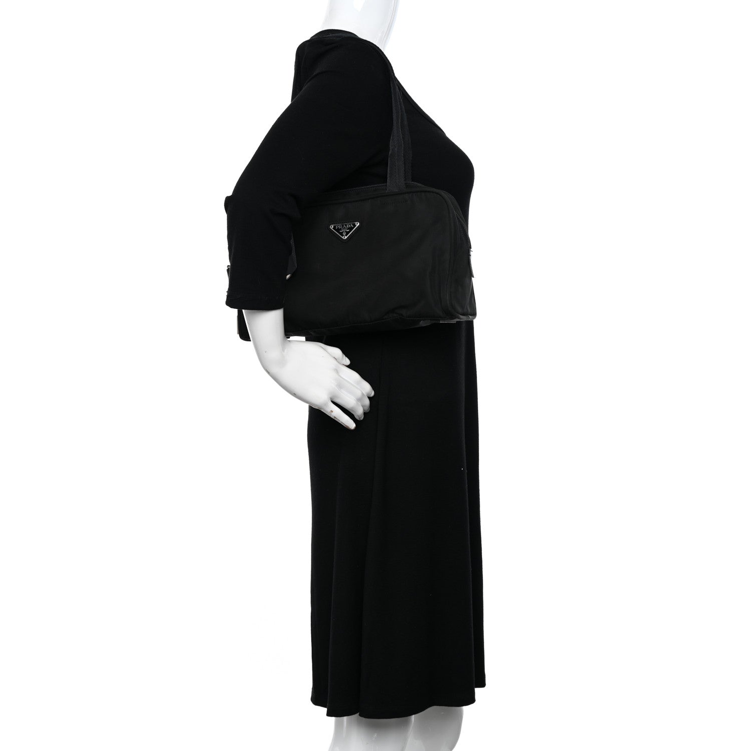 Prada Tessuto Nylon Sport Semitracolla Shoulder Bag Black 2 of 9