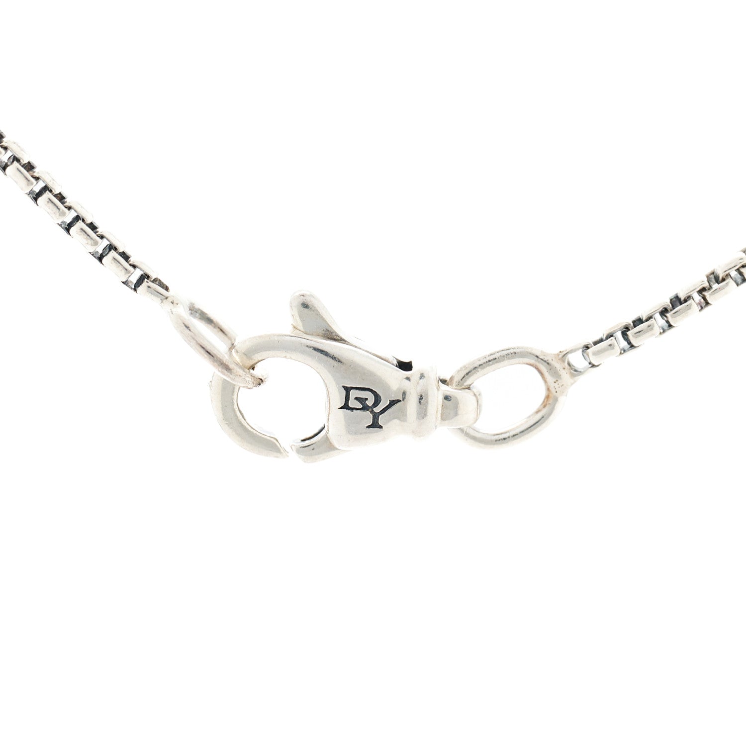 David Yurman Sterling Silver Diamond Blue Topaz 9mm Petite Chatelaine Pendant Necklace 5 of 6