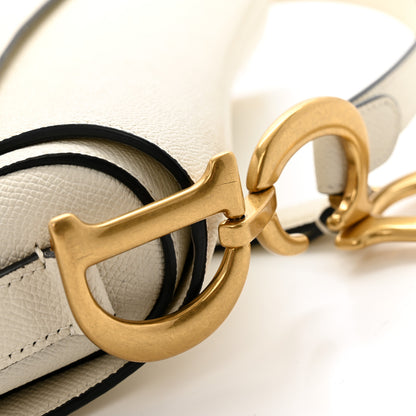 Christian Dior Grained Calfskin Saddle Bag White 12 of 14