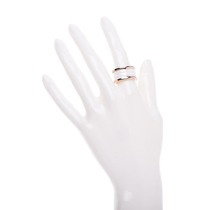 Bulgari 18K Rose Gold White Ceramic B.Zero1 Four-Band Ring 54 6.75 2 of 6