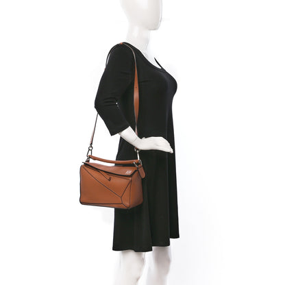 Loewe Calfskin Small Puzzle Bag Tan 2 of 8