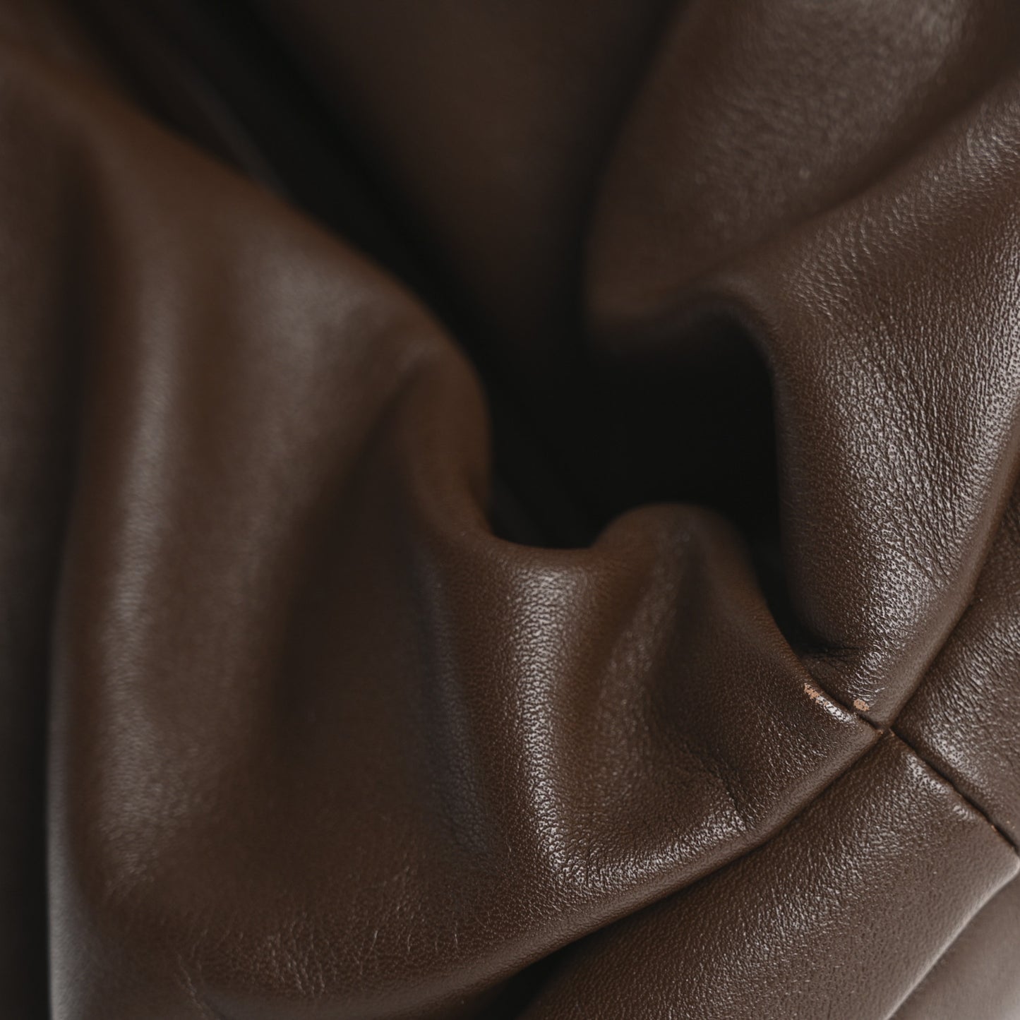 Smooth Butter Calf The Pouch Oversized Clutch Brownie