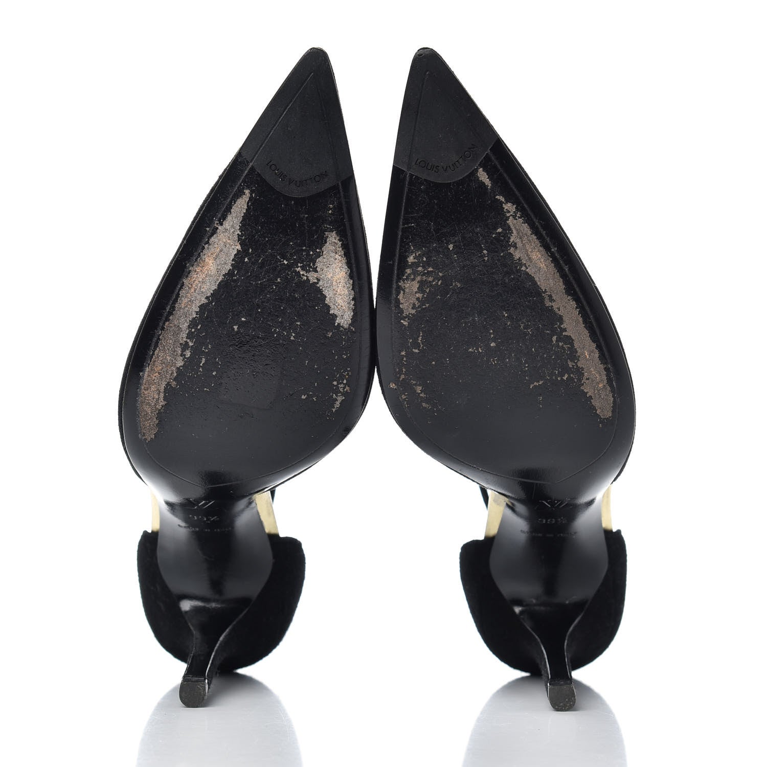 Louis Vuitton Suede Vegas T Strap Pumps 39.5 Black 6 of 9