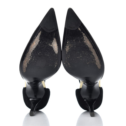 Louis Vuitton Suede Vegas T Strap Pumps 39.5 Black 6 of 9