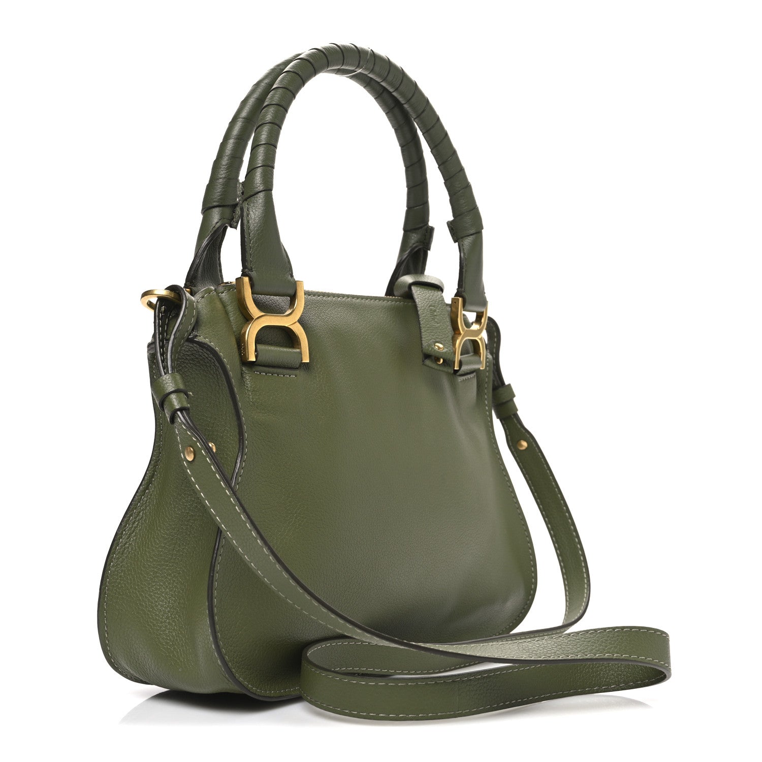 Chloe Calfskin Small Marcie Satchel Light Cactus 3 of 10