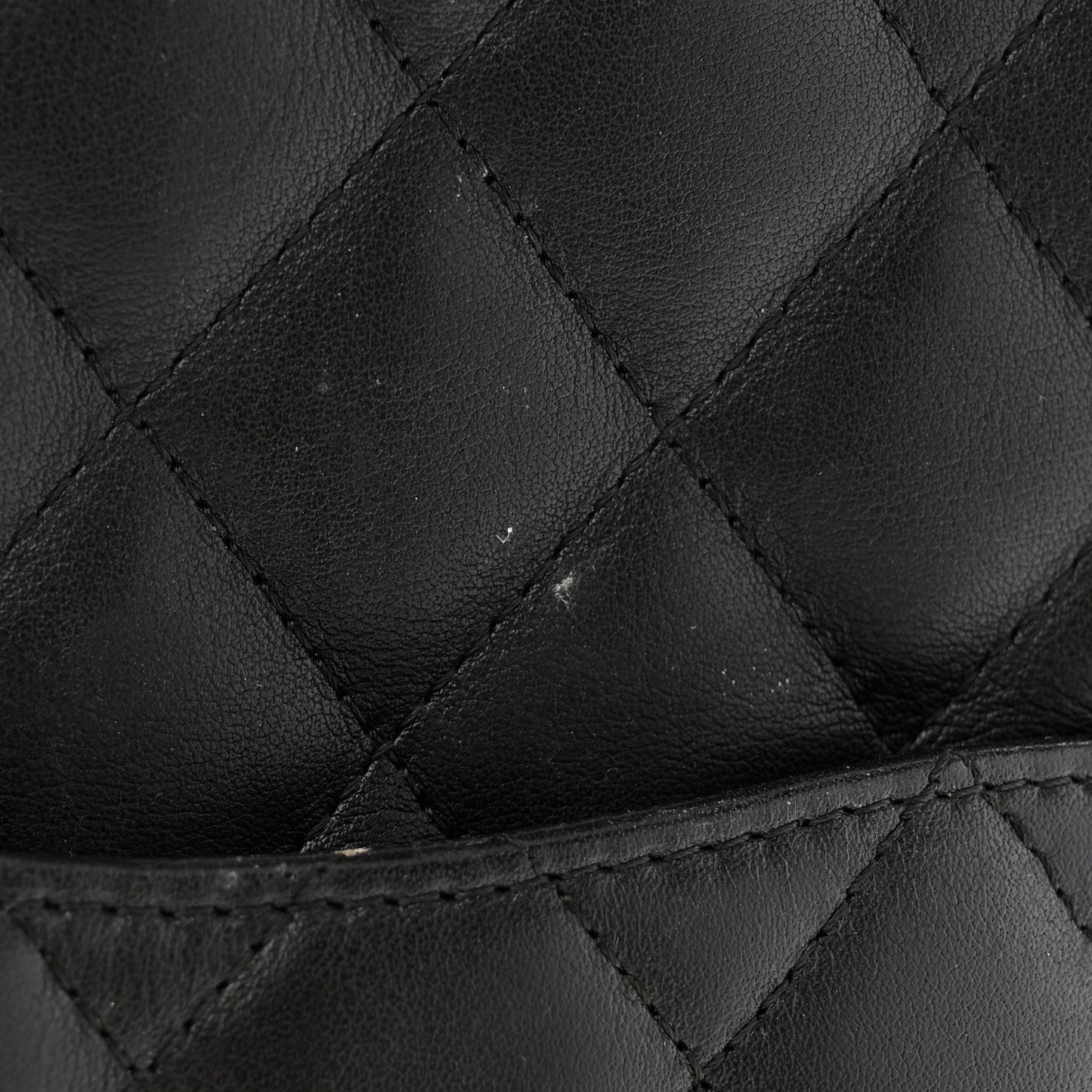 Calfskin Quilted Small Cambon Tote Black White