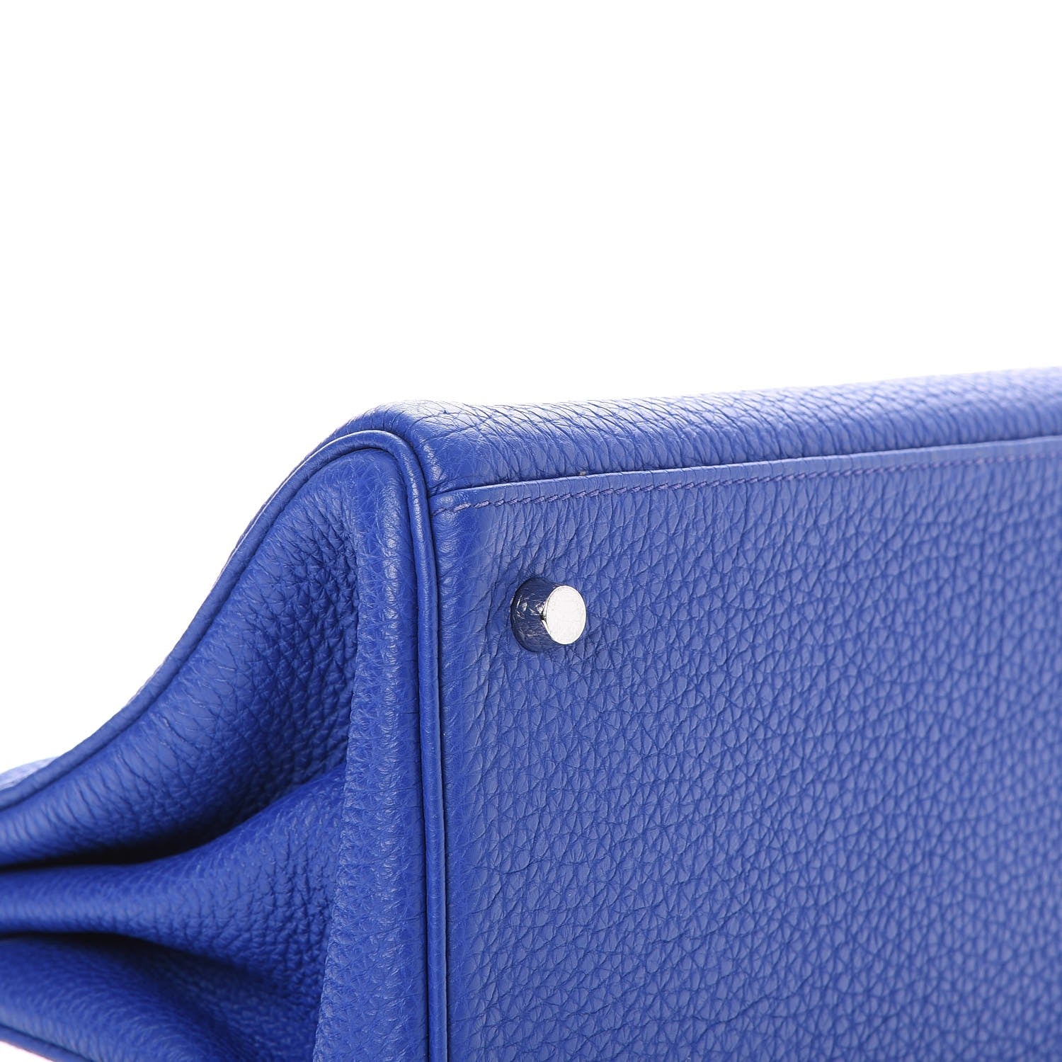 Hermes Taurillon Clemence Shoulder Kelly 40 Bleu Electrique 27 of 32