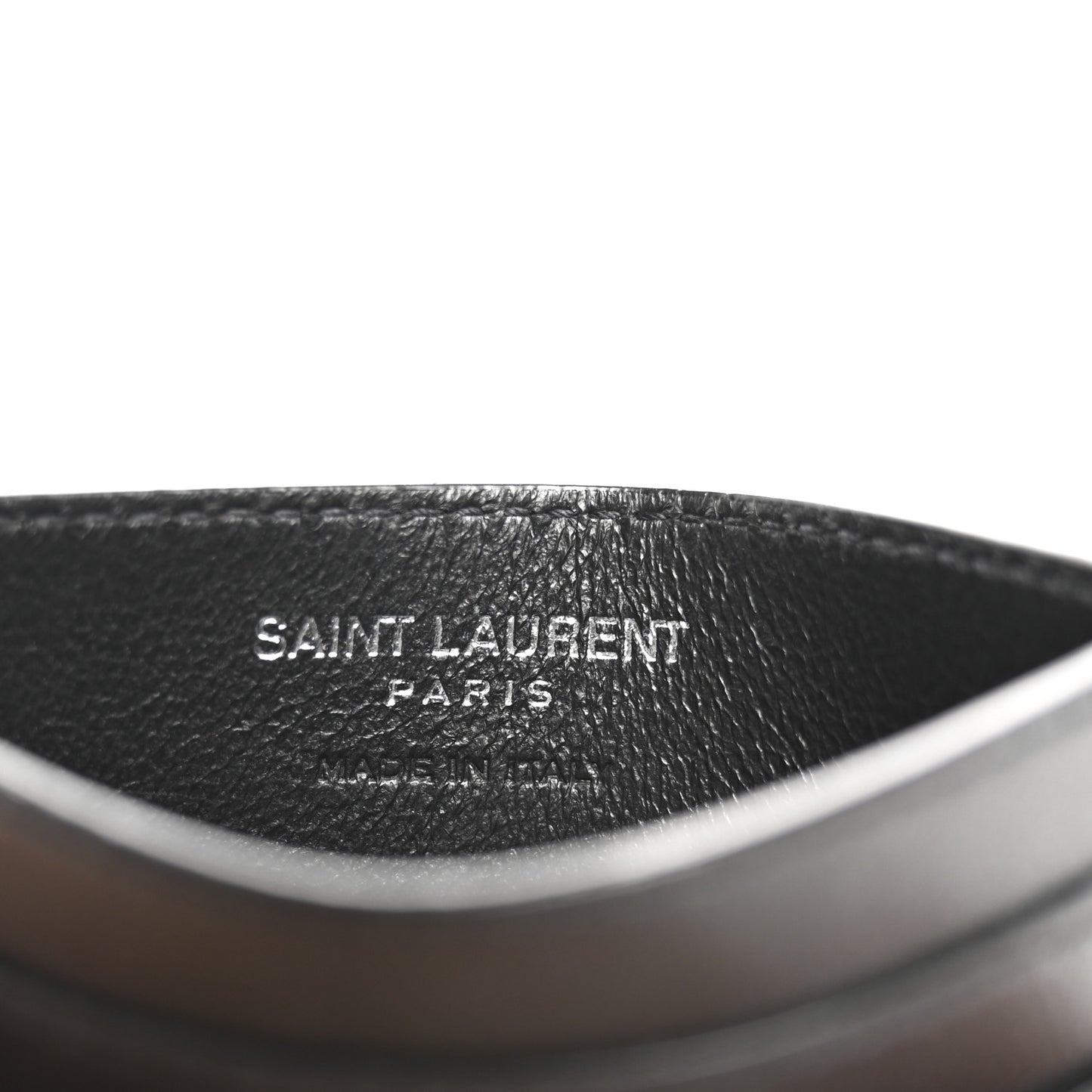 Patent Snakeskin Glitter Monogram Credit Card Case Black