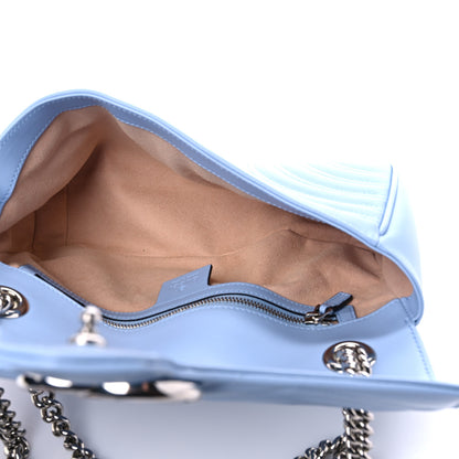 Gucci Calfskin Matelasse Small GG Marmont Shoulder Bag Porcelain Light Blue 5 of 9