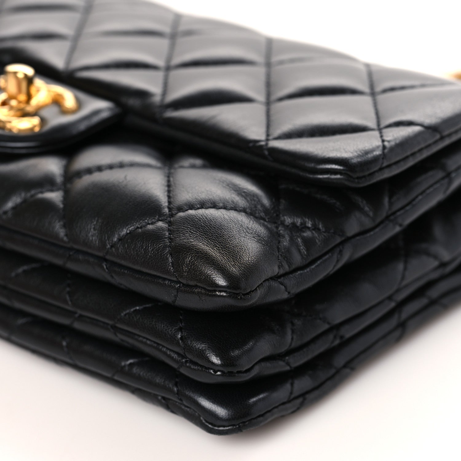 Chanel Lambskin Quilted Small Pillow Crush Flap Black 9 of 10