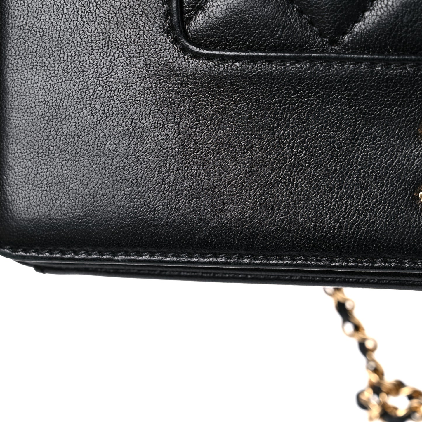 Sheepskin Quilted Medium Vintage Mademoiselle Flap Black