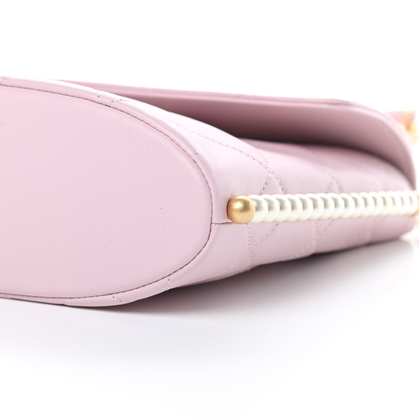 Calfskin Quilted Pearl Small About Pearls Hobo Bag Light Pink