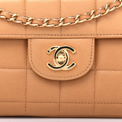 Chanel Lambskin East West Chocolate Bar Flap Beige 11 of 12
