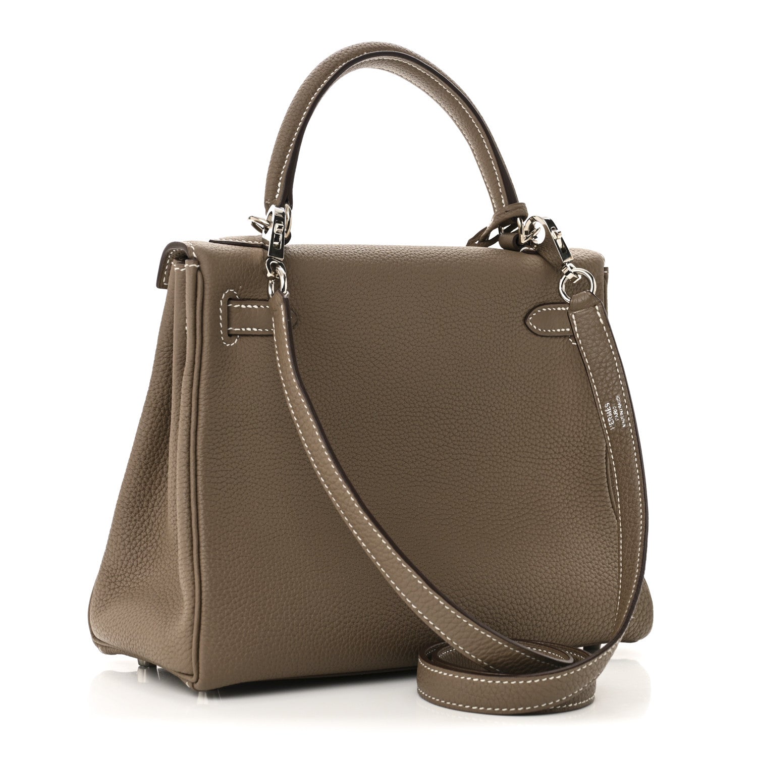 Hermes Togo Kelly Retourne 25 Etoupe 3 of 11