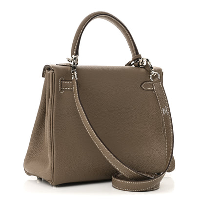 Hermes Togo Kelly Retourne 25 Etoupe 3 of 11