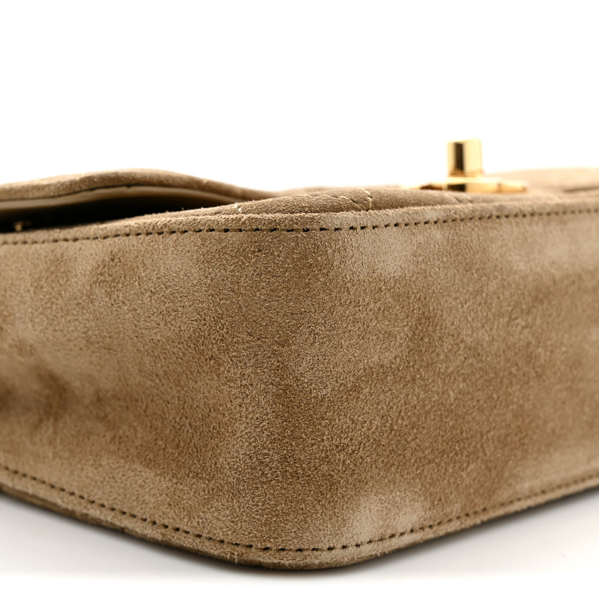 Chanel Suede Calfskin Mini Souplissimo Flap Dark Beige 9 of 12