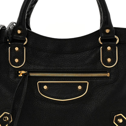 Balenciaga Chevre Gold Metallic Edge Hardware Town Black 9 of 11