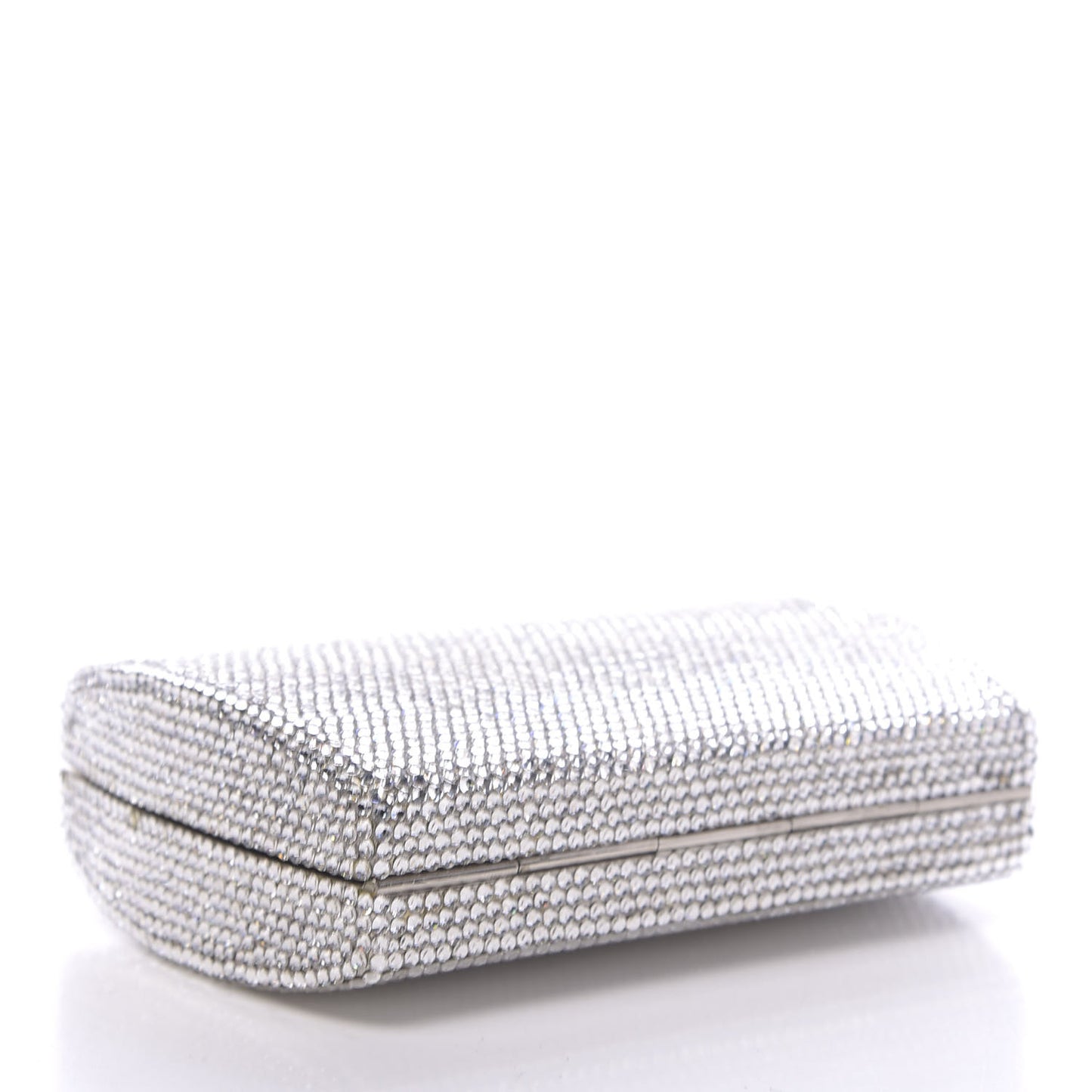 Swarovski Crystal Minaudiere Clutch Silver