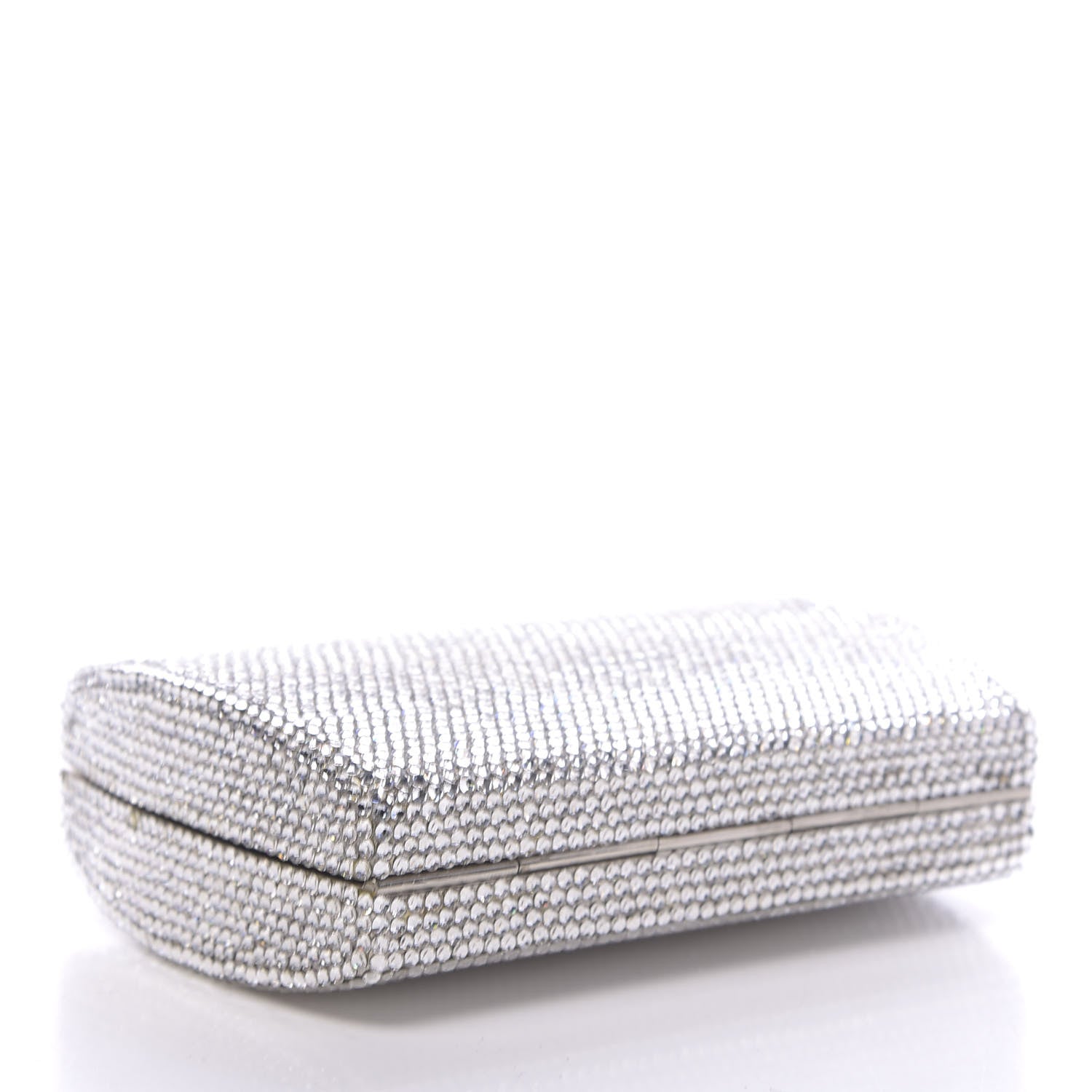 Judith Leiber Swarovski Crystal Minaudiere Clutch Silver 5 of 12