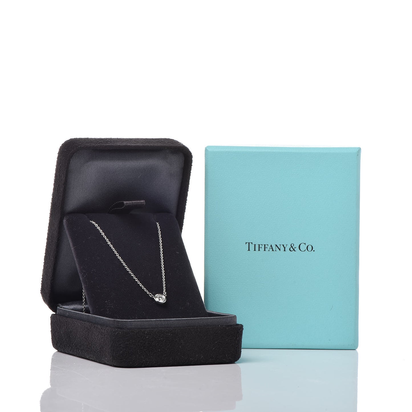 Platinum Diamond .27ct Elsa Peretti Diamonds by the Yard Pendant Necklace