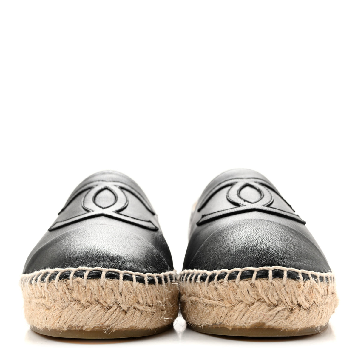 Lambskin CC Espadrilles 36 Black
