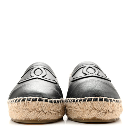 Chanel Lambskin CC Espadrilles 36 Black 3 of 16