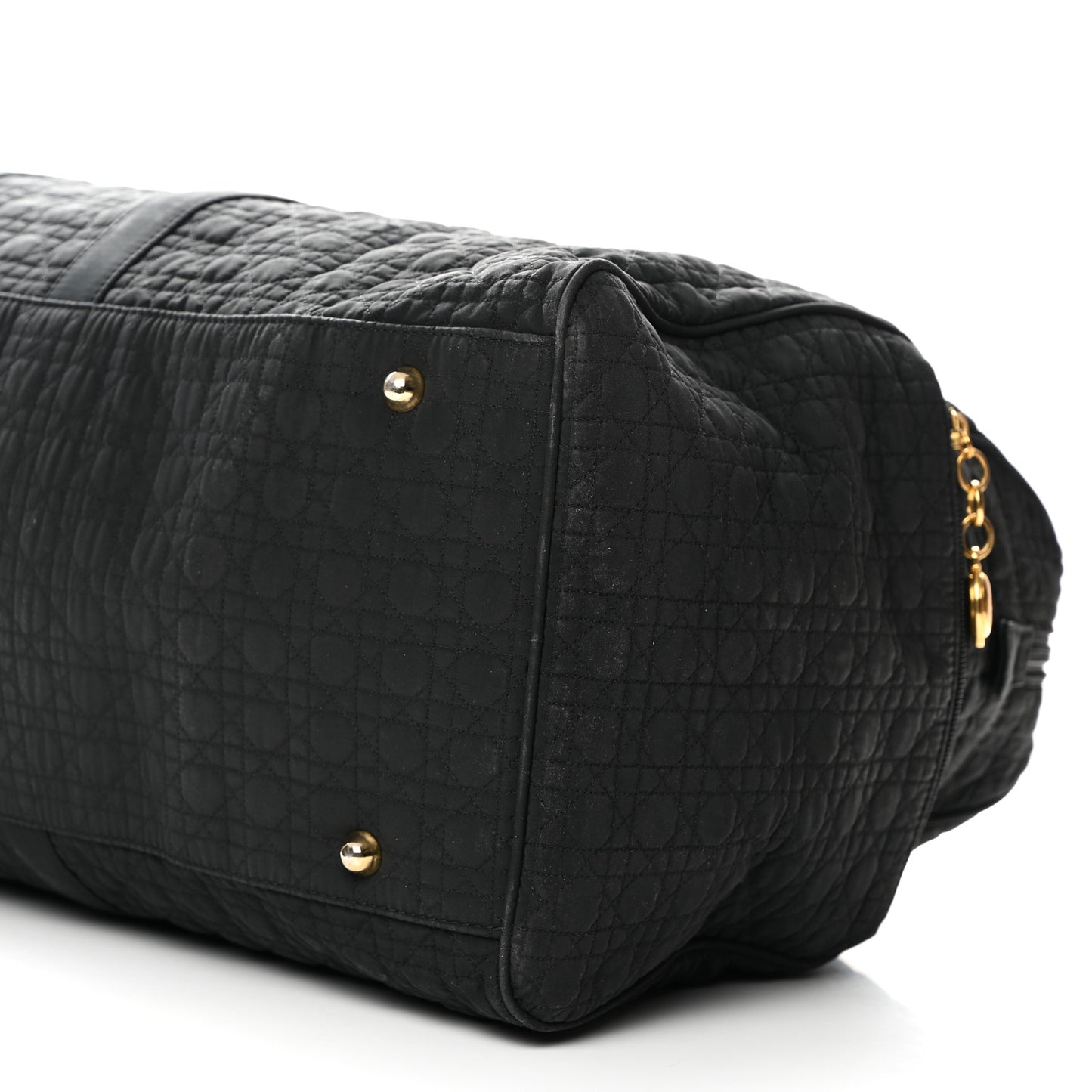 Nylon Cannage Duffle Bag Black