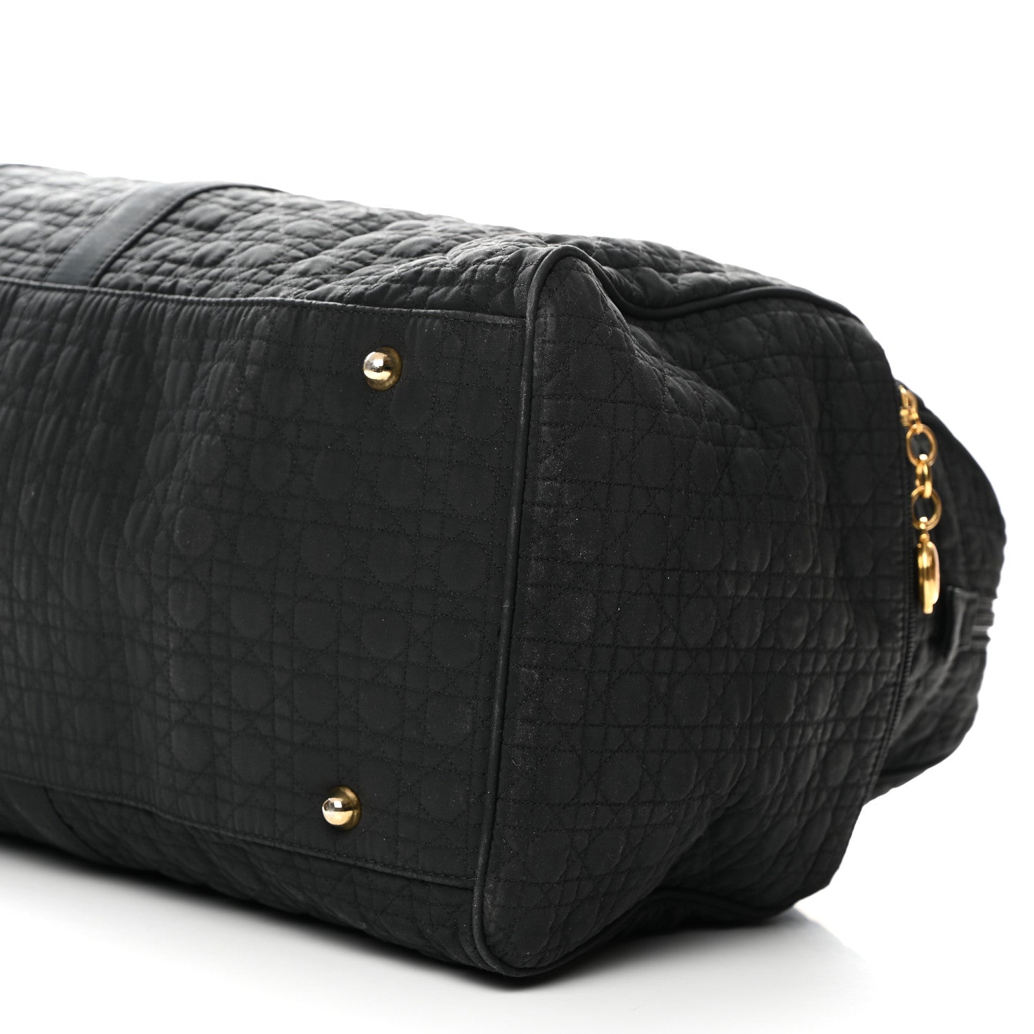 Christian Dior Nylon Cannage Duffle Bag Black 9 of 14