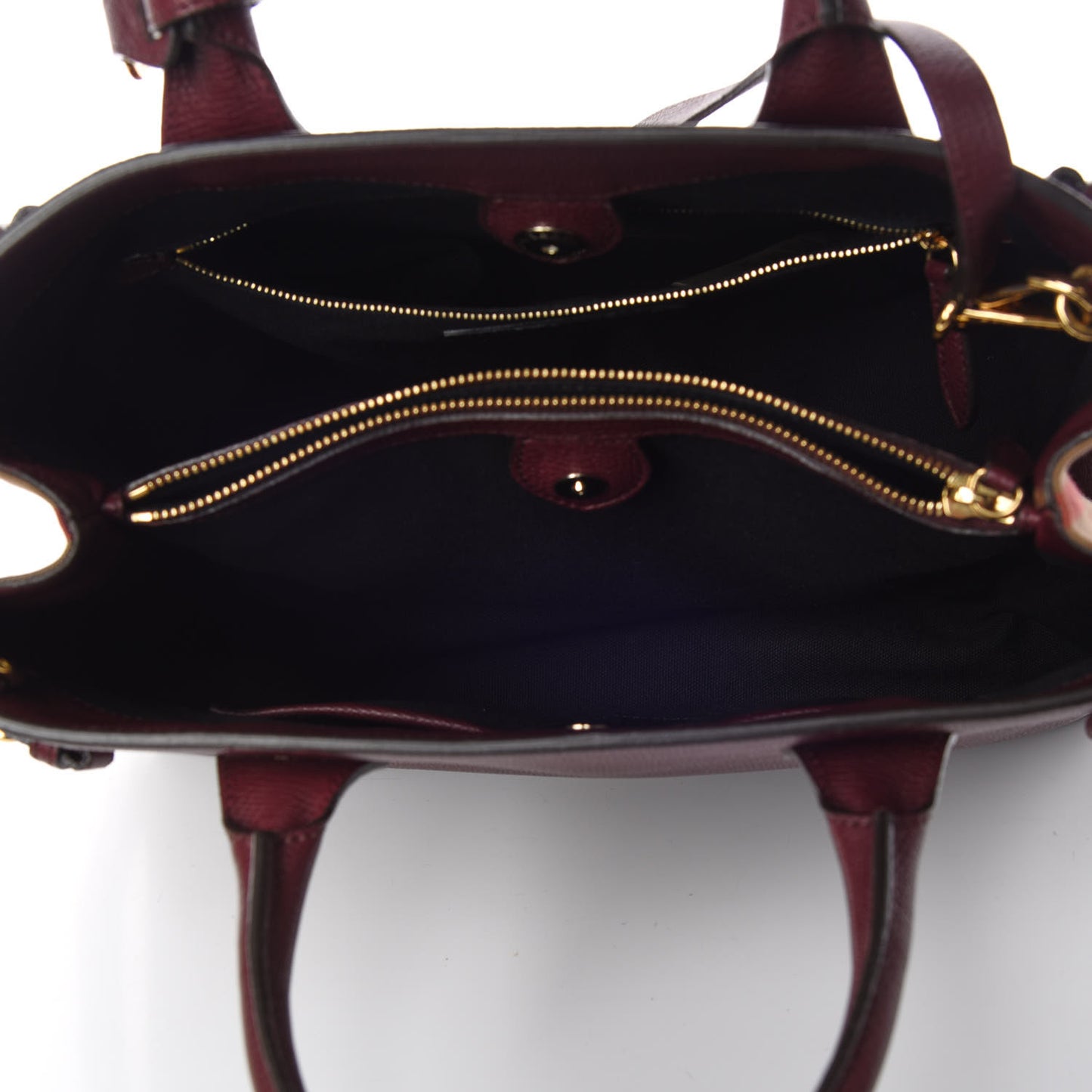 Grainy Calfskin House Check Medium Banner Tote Elderberry