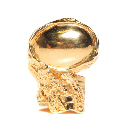 Saint Laurent Arty Ovale Ring 6 Golden 1 of 4