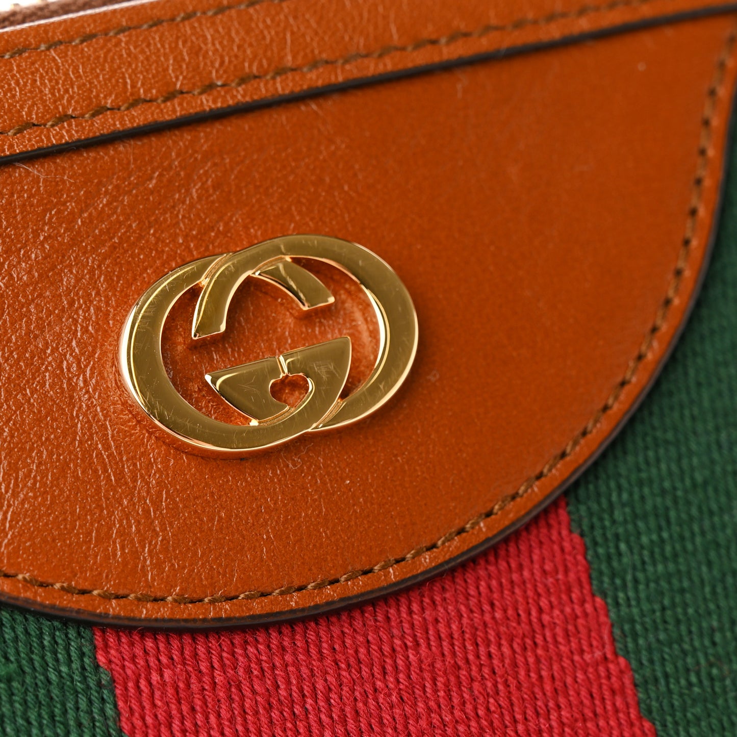 Vintage Canvas Web Pouch Sand Cuir