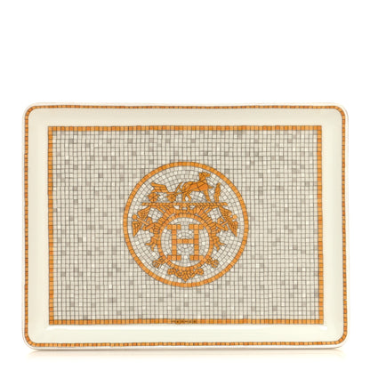 Hermes Porcelain Mosaique au 24 Gold Sushi Plate 1 of 8